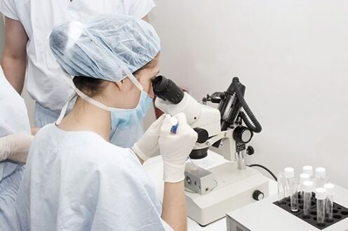 Performing the diagnosis of prostatitis labol